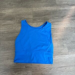 Royal blue cropped athletic sports bra top